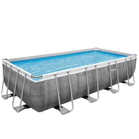 Basen stelażowy prostokątny 488 x 244 x 122 cm z pompą, drabinką, dyspenserem i pokrywą Bestway