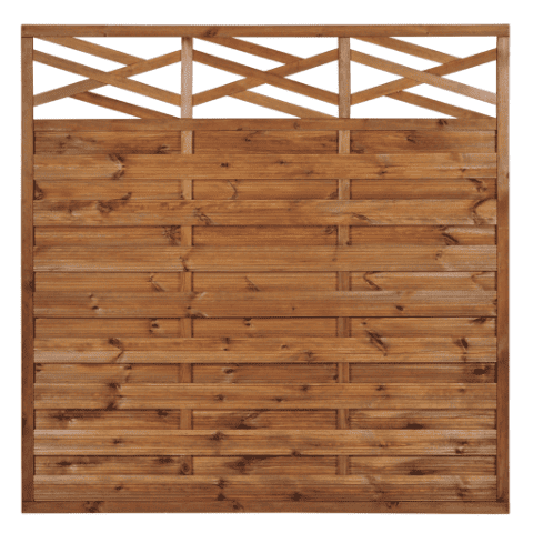 Płot ażurowy Zefir prosty 180 x 180 cm brązowy