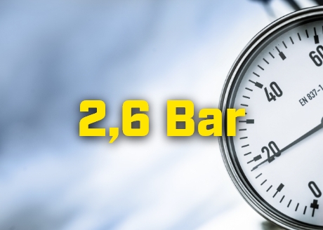 ciśnienie 2,6 bar