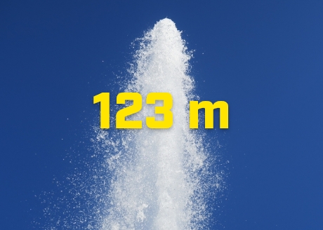 Wysokość podnoszenia cieczy 123&nbsp;m
