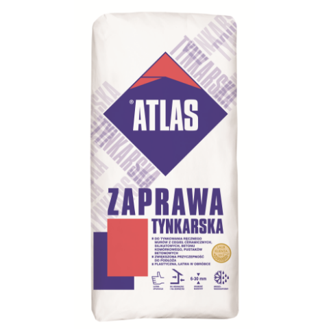 Tradycyjny tynk cementowy ZAPRAWA TYNKARSKA kat.III 25 kg Atlas