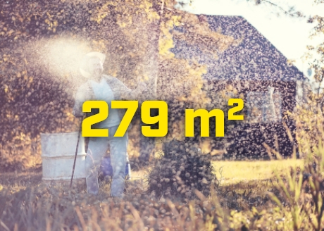 Powierzchnia do zraszania do 279 m²