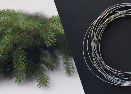 Solidna konstrukcja z metalowym drutem 