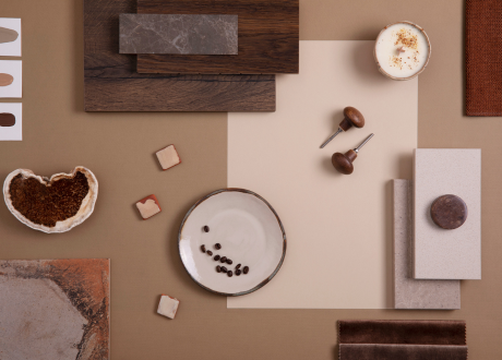 Eleganckie wykończenie w kolorze cappuccino